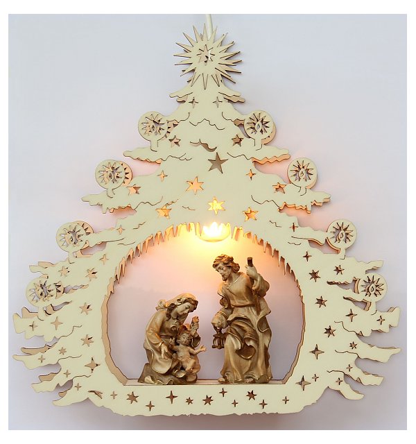 6192 - Hl. Fam. Weihnachtsbaum mit Lampe