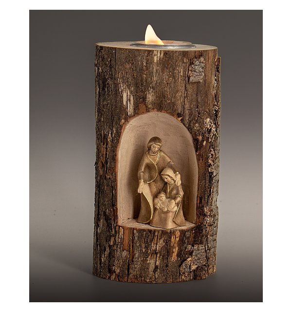 3357 - Holy Family in a tree trunk with candle MEHR0GEB
