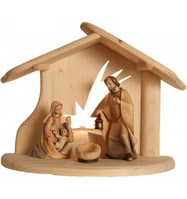 8090 - Holy Family with Stable star FLORIAN COLOR
