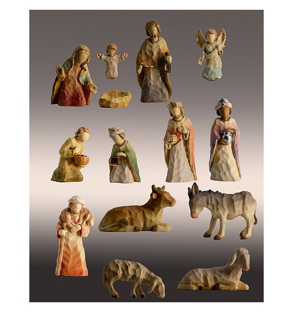 8194 - Nativity Scene ANNA 14 pieces COLOR