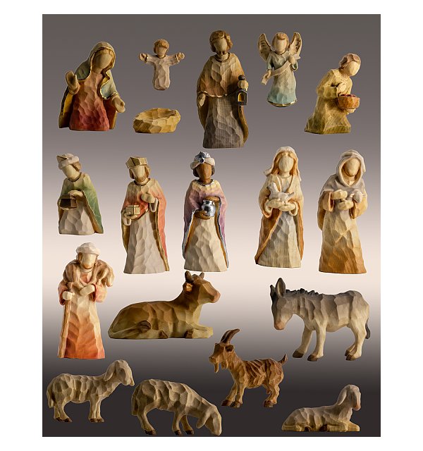 8197 - Nativity Scene ANNA 18 pieces COLOR