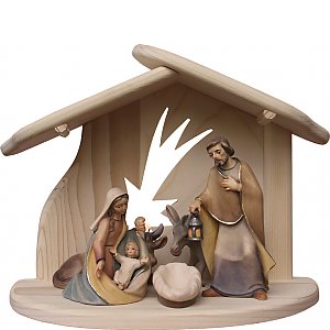 8091 - Holy Family with Stable star Donkey Ox