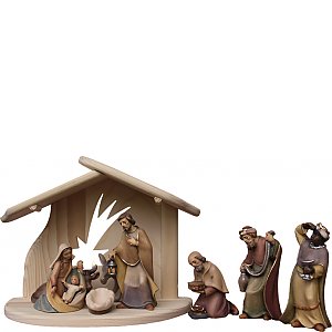 8092 - Holy Family with Stable star Donkey Ox Kings