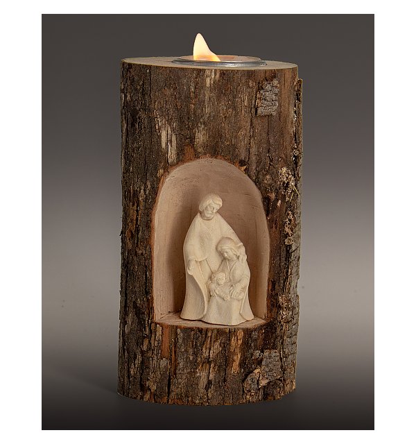 3357 - S. Famiglia con tronco d'albero e candella NATUR