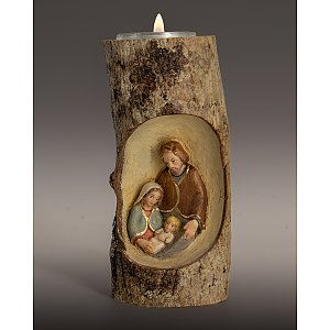 3352 - tronco d'albero con candela